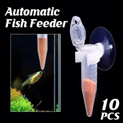 Automatic Fish Feeder Brine Shrimp Feeder Tank Wall-Mounted Easy Clean Durable