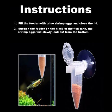 Automatic Fish Feeder Brine Shrimp Feeder Tank Wall-Mounted Easy Clean Durable