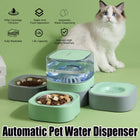 Pet Water Dispenser Double Bowl 1.8L Auto Feeder Indoor Cat Dog