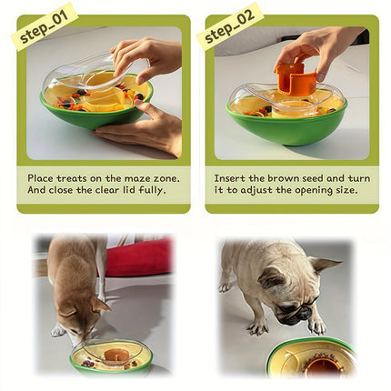 Avocado Shape Pet Feeder Toy Non Slip Durable Pet Supplies For Dogs Cats Use