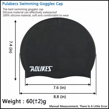 Aolikes Silicone Swimming Cap Waterproof Unisex Swim Hat for Men and Women