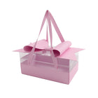 5PCS Bow Gift Box Transparent PVC Design with Ribbon Wedding Party Favor Boxes