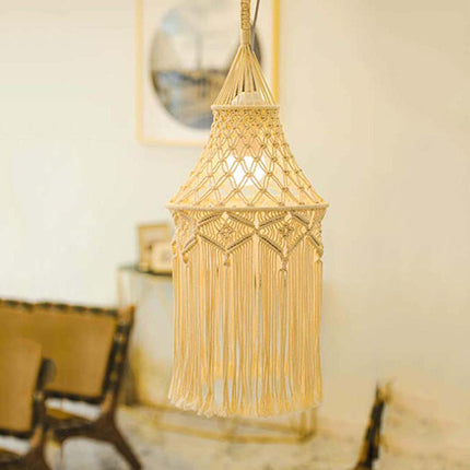 Bohemian Style Lampshade Long Fringe Hanging Pendant Light Cover for Home Decor