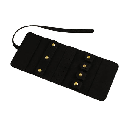 Portable Microfiber Jewelry Storage Bag Roll Organizer for Earrings Necklaces