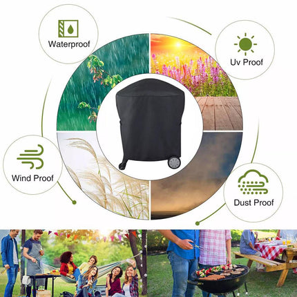 Cart Grill Cover Waterproof Protector For Weber Q200 Series 7113 Bbq Black Au