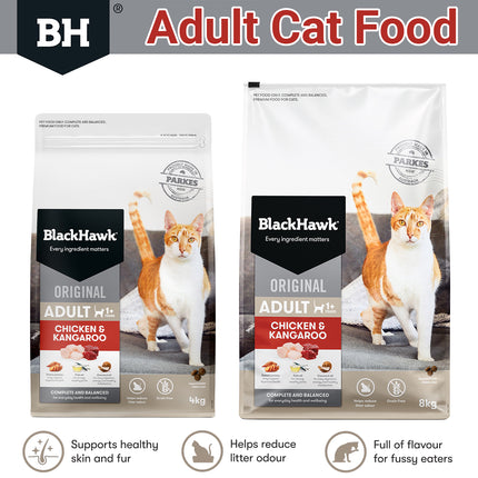 Black Hawk Original Dry Cat Food Adult Chicken And Kangaroo 4/8KG