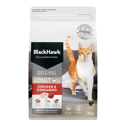Black Hawk Original Dry Cat Food Adult Chicken And Kangaroo 4/8KG