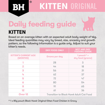 Black Hawk Original Dry Cat Food Kitten Chicken 4 or 8KG