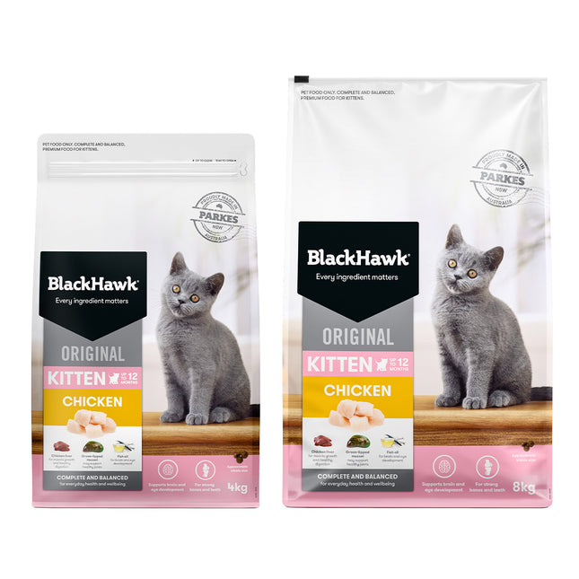 Black Hawk Original Dry Cat Food Kitten Chicken 4 or 8KG