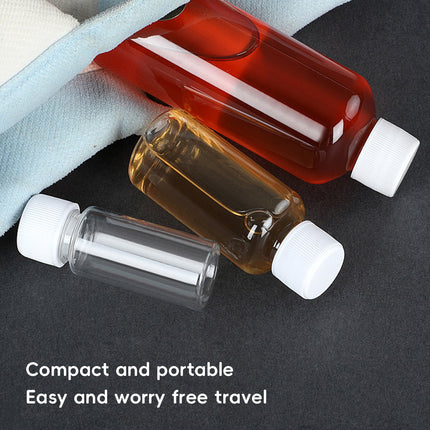 100Pcs 30ml Plastic Bottle Transparent Small Mouth Leakproof Dispenser Bottle