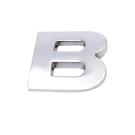 A-Z Alphabet Letters Car Sticker Self Adhesive Auto Badge Emblem 3D Chrome Good - Aimall