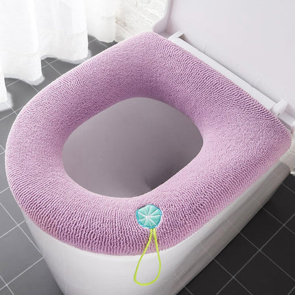 Soft Toilet Seat Bathroom Washable Warmer Cushion Mat Cover Pad Hook New Lid  Au
