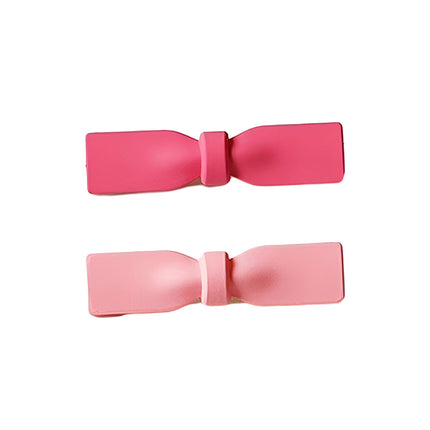 Cute Pink Hair Clips Set for Girls with Hearts Flowers and Bows Resin Hair Accessories