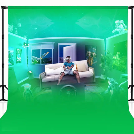 Professional Photography Background Cloth Wrinkle Resistant Durable Green/Black