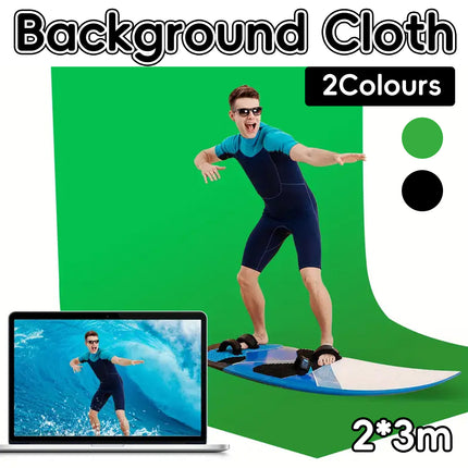 Professional Photography Background Cloth Wrinkle Resistant Durable Green/Black