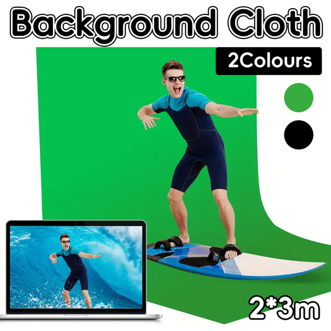 Professional Photography Background Cloth Wrinkle Resistant Durable Green/Black