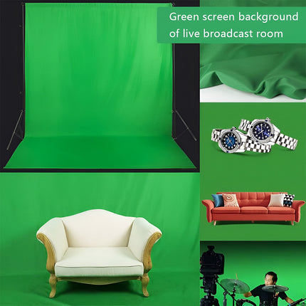 Professional Photography Background Cloth Wrinkle Resistant Durable Green/Black