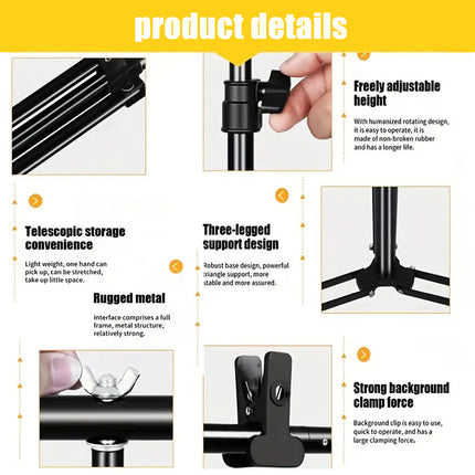 Photography Backdrop Stand T-Frame Durable for Photo Studio Video Shooting