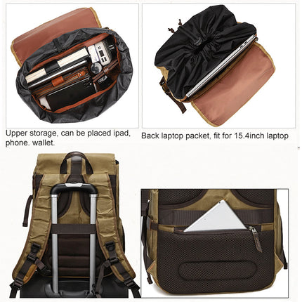 Large Capacity DSLR Camera Backpack Waterproof Durable for Cameras Photograph