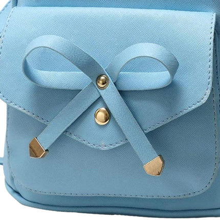 Blue Butterfly Shoulder Bag Student Schoolbag Backpack Travel Tote for Girls