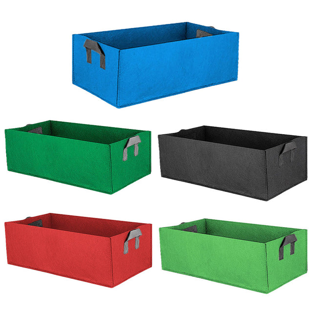 8pcs Felt Rectangular Planting Bags Vegetable Grow Bags Non-Woven Flower Pots