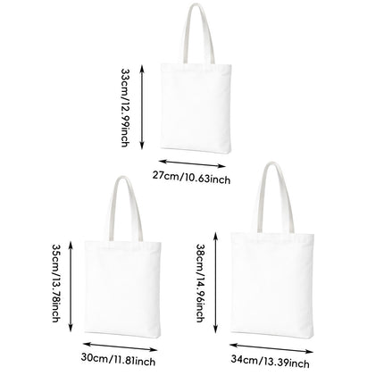 Blank Canvas Tote Bags 10 Pack Long Shoulder Straps