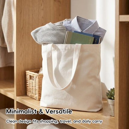 Blank Canvas Tote Bags 10 Pack Long Shoulder Straps