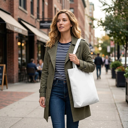 Blank Canvas Tote Bags 10 Pack Long Shoulder Straps