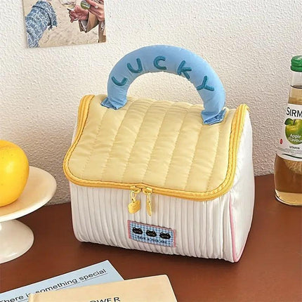 Cute Cabin Cosmetic Bag Large Capacity Portable Travel Storage Handheld Wash Bag