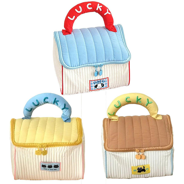 Cute Cabin Cosmetic Bag Large Capacity Portable Travel Storage Handheld Wash Bag