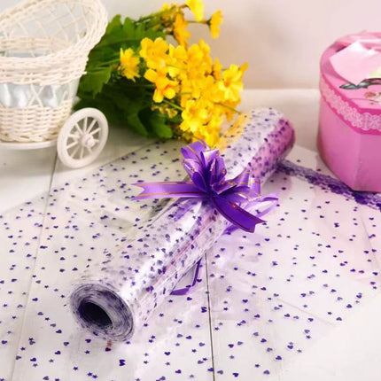 Clear Heart Print Plush Gift Bags 100 Pack 28x40cm
