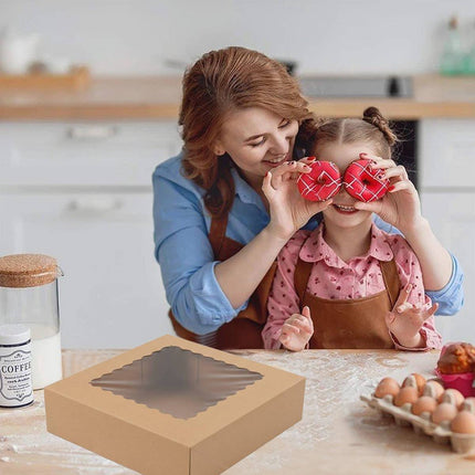 20Pcs Pastry Box Baking Packaging Gift Container Food Grade Bakery Takeaway Set