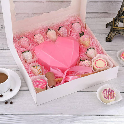 20Pcs Pastry Box Baking Packaging Gift Container Food Grade Bakery Takeaway Set
