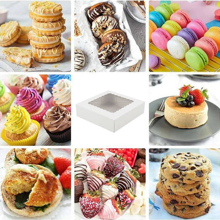 20Pcs Pastry Box Baking Packaging Gift Container Food Grade Bakery Takeaway Set
