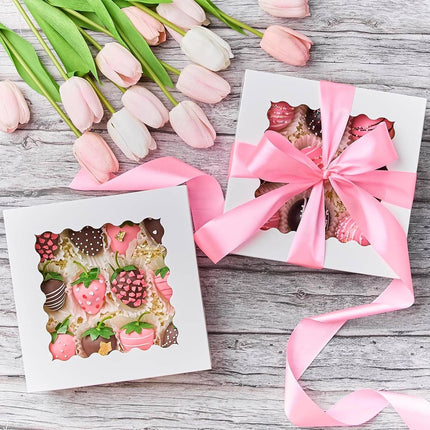 20Pcs Pastry Box Baking Packaging Gift Container Food Grade Bakery Takeaway Set