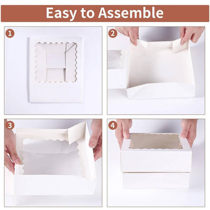 20Pcs Pastry Box Baking Packaging Gift Container Food Grade Bakery Takeaway Set