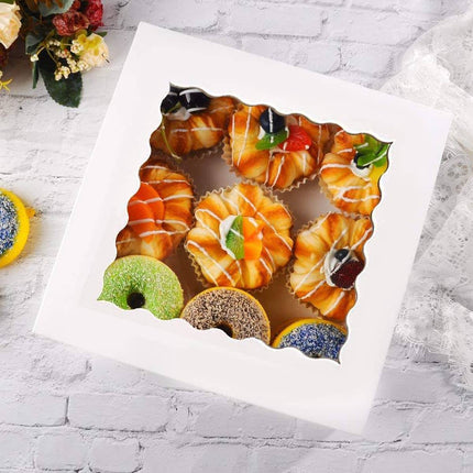20Pcs Pastry Box Baking Packaging Gift Container Food Grade Bakery Takeaway Set