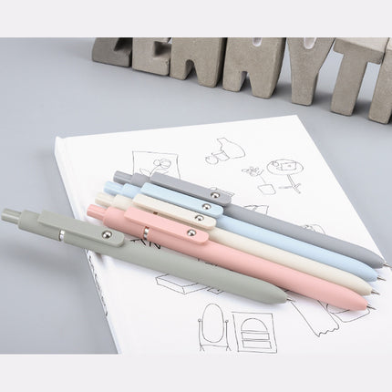 5pcs Press Gel Pen Office Ballpoint Pen Writing Tool School Supplies Smooth Pen