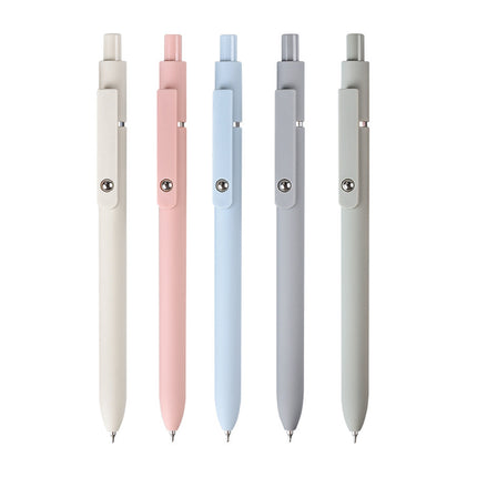 5pcs Press Gel Pen Office Ballpoint Pen Writing Tool School Supplies Smooth Pen
