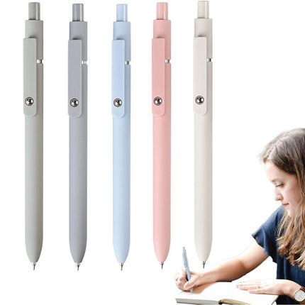 5pcs Press Gel Pen Office Ballpoint Pen Writing Tool School Supplies Smooth Pen