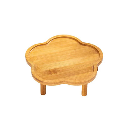 Bamboo Flower Shape Elevated Pet Bowl Stand Only