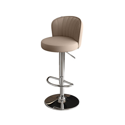 Bar Stool Adjustable Height Modern PU Leather Seat Metal Frame for Kitchen Bar