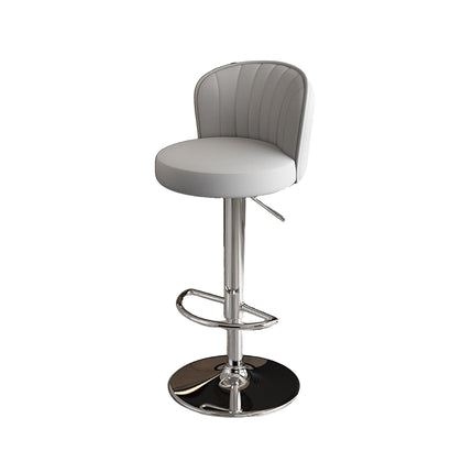 Bar Stool Adjustable Height Modern PU Leather Seat Metal Frame for Kitchen Bar