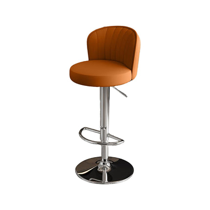 Bar Stool Adjustable Height Modern PU Leather Seat Metal Frame for Kitchen Bar