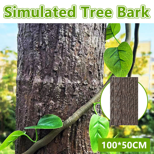 Simulation Tree Bark for Garden Yard Realistic Outdoor Decor Durable Hide Pipe