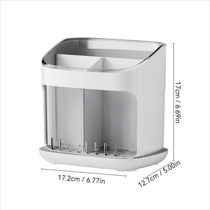 Wall Mounted Kitchen Chopsticks Storage Rack Drain Basket Holder Organizer Box