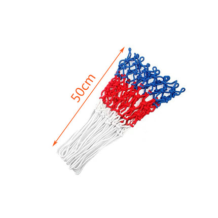 2Pcs All-Weather Basketball Net Red+White+Blue Tri-Color Basketball Hoop Net Au