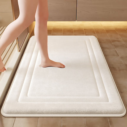 Bathroom Floor Mat Water Absorbent Quick Dry Non-Slip Stain-Resistant Durable