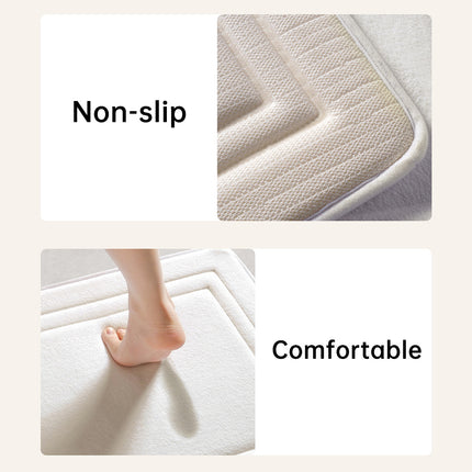 Bathroom Floor Mat Water Absorbent Quick Dry Non-Slip Stain-Resistant Durable