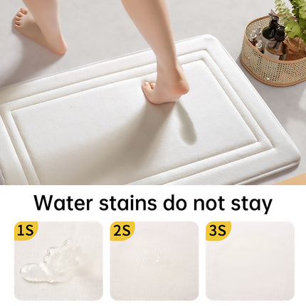 Bathroom Floor Mat Water Absorbent Quick Dry Non-Slip Stain-Resistant Durable